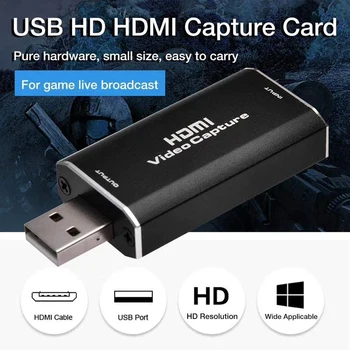 

Mini HDMI Video Capture Card o Video Capture Card HDMI to USB2.0 1080P HD Record Suitable for PS4 Game DVD Camcorder