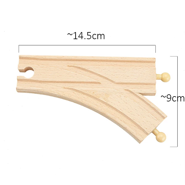 34 Models Wooden Track Parts Beech Wooden Railway Train Track TOY Accessories Fit for All Common Wooden Tracks 10