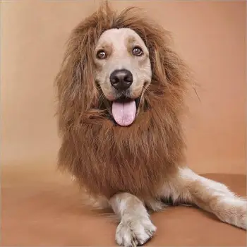 

Pet Cosplay Cat Dog Costume Wig Winter Halloween Lion Mane Furry Party Dress Up Fancy New