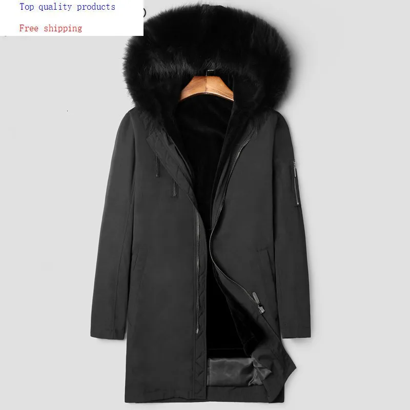 

Winter Jacket Men Parka Real Fur Coat Men 100% Wool Liner Fur Coats Raccoon Fur Collar Parkas Hombre LSY088028 KJ2441