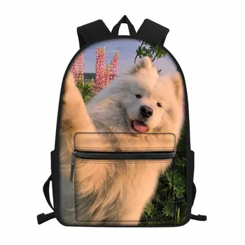 

HYCOOL Funny Cute Animal Dog Cat 3D Print Kids School Bags Outdoor Travel Shoulder Backpack Teenage Girls Boys Zipper Rucksack