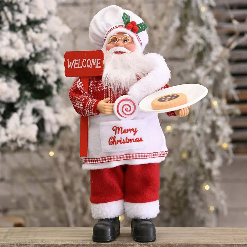 

2021 Christmas Desktop Decorations Standing Three-dimensional Old Man Doll Plastic Doll Creative Toy Decoration Christmas Toys