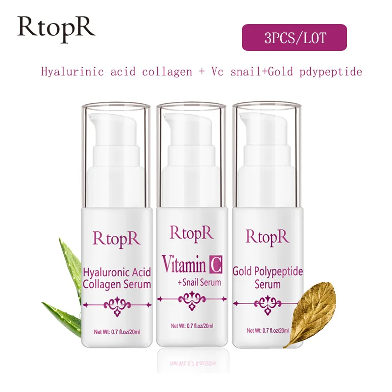 Vitamin C Snail Serum+Gold Polypeptide Serum+Hyaluronic Acid Collagen Face Essence Serum Skin care Vitamin C Snail Serum+Gold Polypeptide Serum+Hyaluronic Acid Collagen Face Essence Serum Skin care