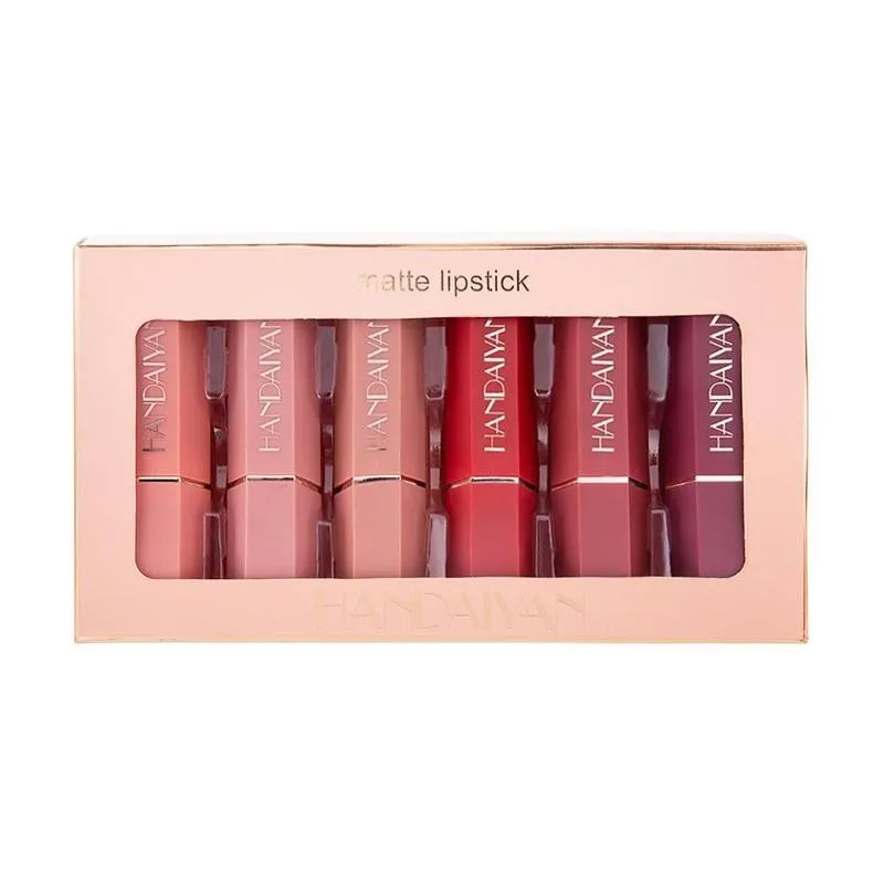 6pcs/set Matte Lipstick Set Waterproof Long Lasting Lipstick Non-stick Cosmetic Up Glosses Velvet Make Lip Beauty A4H3 6pcs/set Matte Lipstick Set Waterproof Long Lasting Lipstick Non-stick Cosmetic Up Glosses Velvet Make Lip Beauty A4H3