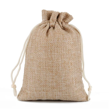 

100pcs Linen and Hemp Bags with Drawstring Gift Bags for Food Jewelry Beads Linen Bag for Marriage Party Wedding Decoration