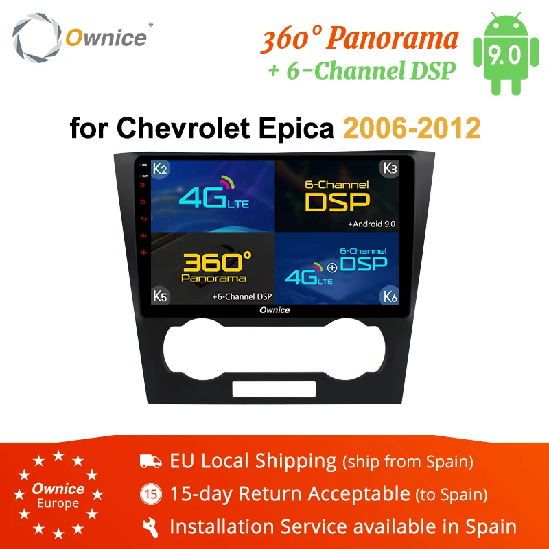 Ownice K1 K2 K3 K5 K6 2 din Android 9 0 Восьмиядерный 4G 360 панорама DSP автомобильный DVD GPS для Chevrolet