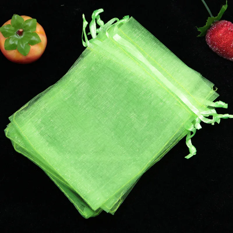 100 шт Высокое качество 17x23 см большой мешок из органзы Белый цвет свадебный подарок конфеты мешок для подарков, упаковка для ювелирных изделий сумки - Цвет: Light Green