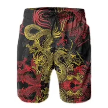 Aliexpress - Beach Breathable Quick Dry Humor R360 basketball Golden Chinese Dragon Pattern 1 Male Shorts