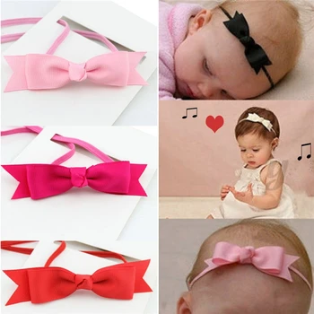 

Newborn Baby Girls Ribbon Bow Tie Headband Elastic Head Bands for Girls Headdress Hair Accessories