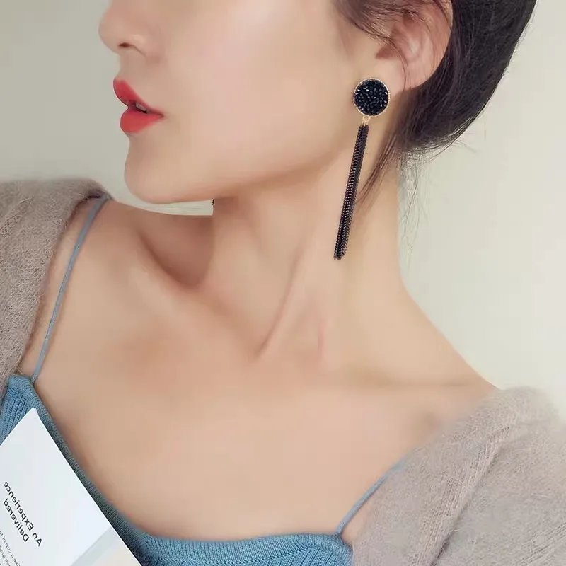

Korean Style Woman's Earrings Metal Alloy Noble Charm Cute Fashion Classic Tassel Earrings For Wedding Party Banquet Jewelry Hot