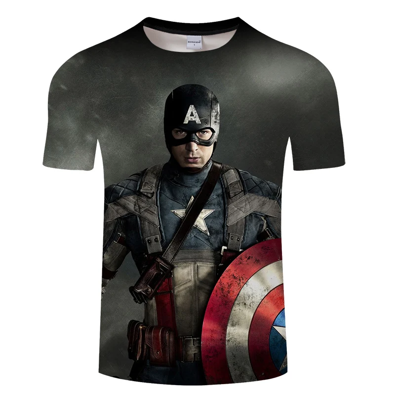 

Casual 3D Printed Captain America Men T-Shirt Couples Marvel Movies Design Tshirt Male Short Summer Sleeve Tee Tops Drop Ship