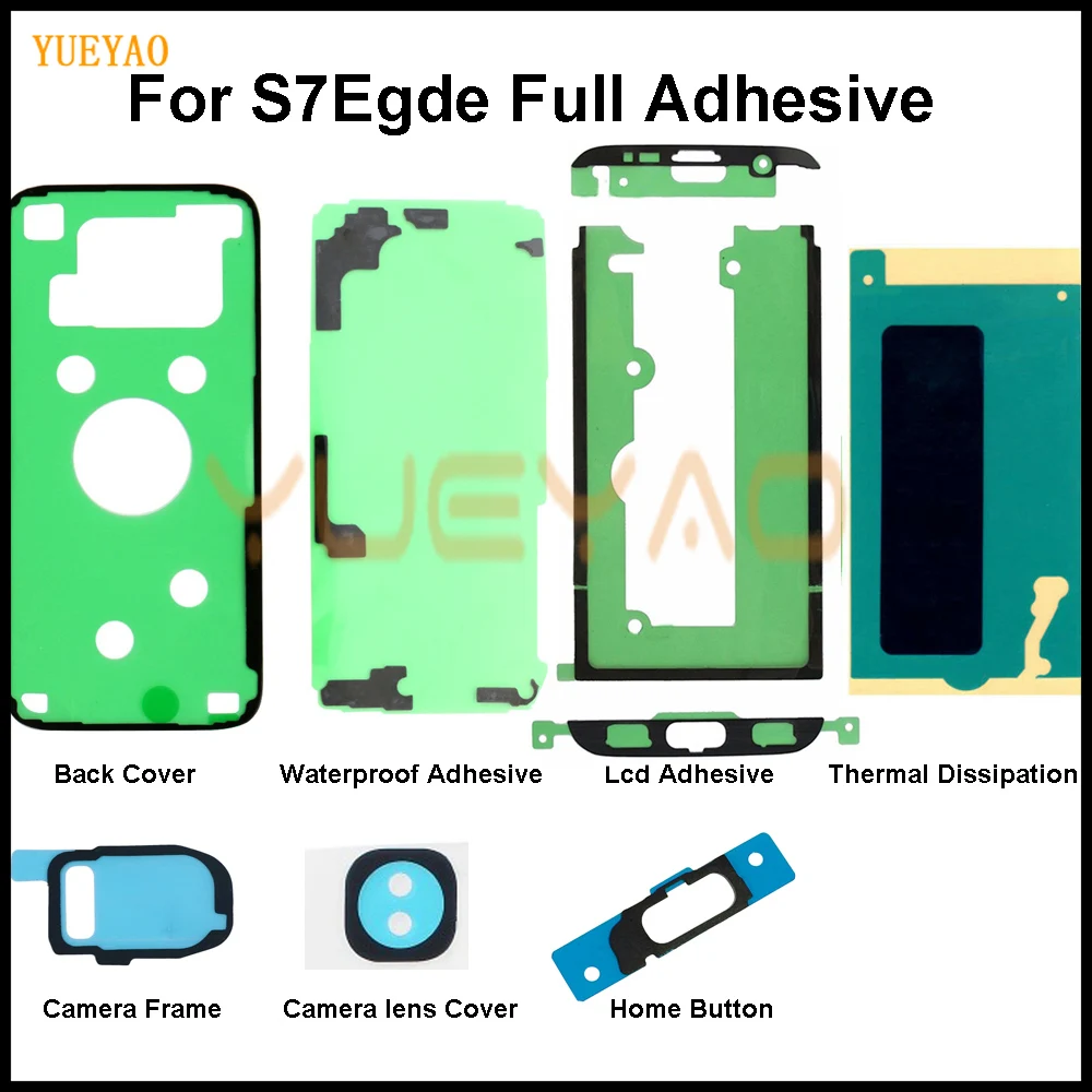 Полный набор ЖК экран передняя клейкая задняя крышка лента для samsung Galaxy S7 Edge G935