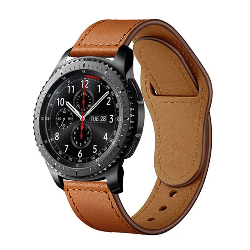 22 мм кожаный ремешок для samsung Galaxy Watch 46 мм Ременная Передача S3 frontier band huawei watch gt ремешок спортивный браслет ремешок 46