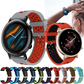

Breathable Silicone Strap For Huawei Watch GT 2 42MM/46MM 2E Smart Watch Band Sports Wristband For Honor Magic2 42MM 46MM Correa