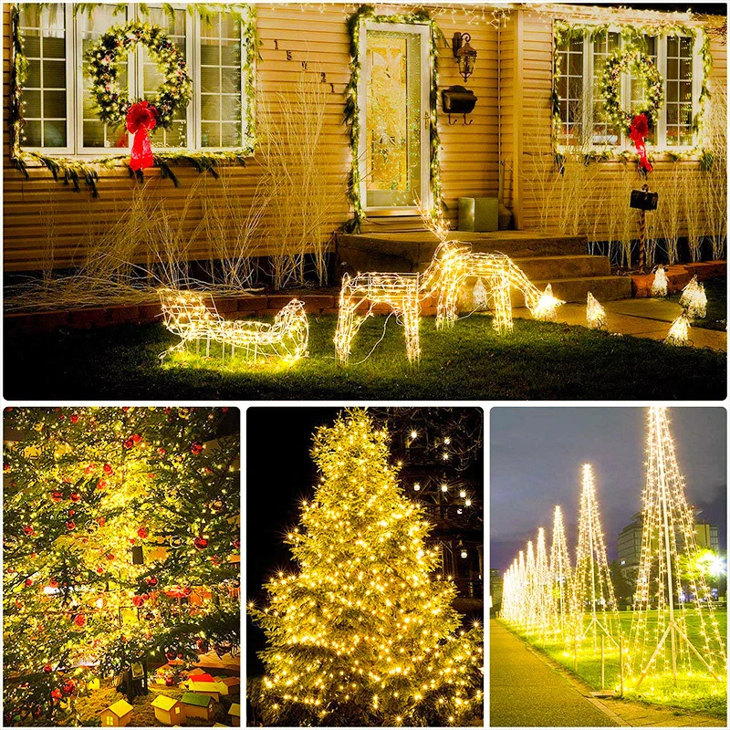 300 LED Solar Light Outdoor Waterproof Fairy Garland String Lights Christmas Party Garden Solar Lamp Decoration 5/10/20/30M patio string lights