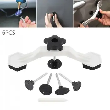 

6pcs/set Universal Plastic Aluminum Alloy Car Door Body Pulling Paintless Reparation Device Removal Tool with Tabs Repair Pen