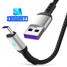 

5A Micro USB Type C Cable LED Android Mobile Phone Charger Fast Charging Micro USB Data Cord Charge For Xiaomi Huawei Oneplus
