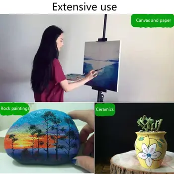 

12 Colors 12ML Tube Acrylic Paint set Art Painting Drawing Tools For Kids DIY K1AB