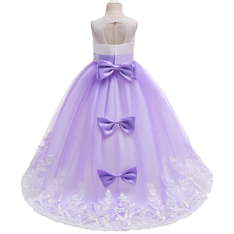 2022 Girls Christmas Dress White Pink Bridesmaid Kids Clothe Baby Children Long Princess Party Wedding Evening 10 12 Y Vestidos Dresses near me