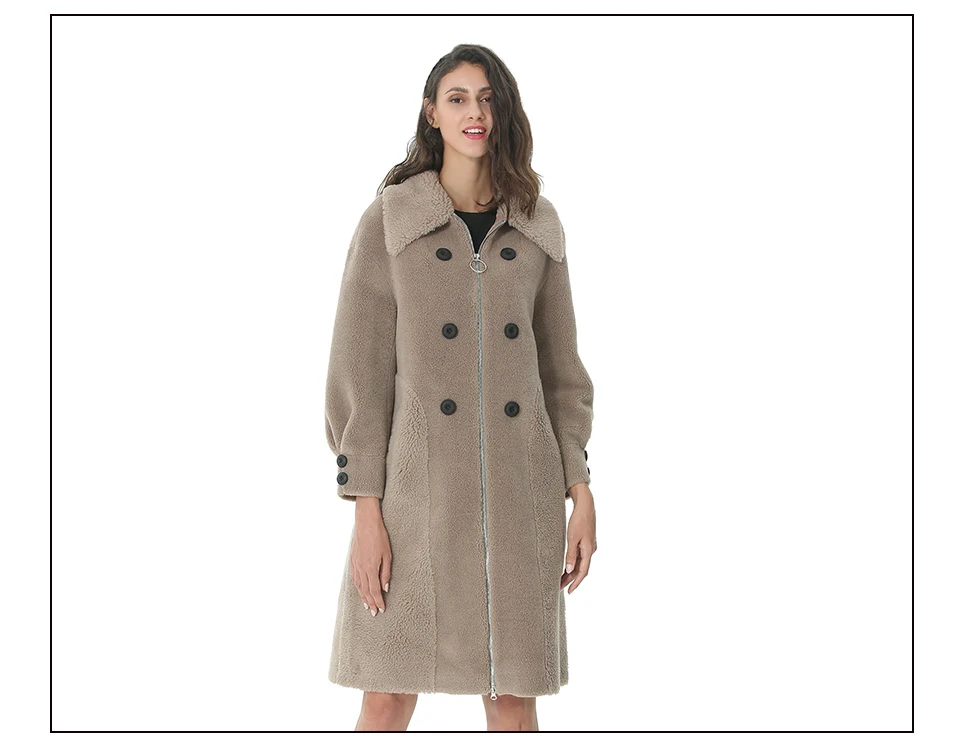 Осенне-зимнее женское пальто, повседневные шерстяные одноцветные куртки, блейзеры, женское элегантное двубортное длинное пальто для девушек