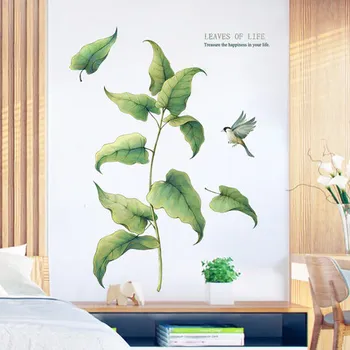 

DIY Leaves 3D Wallpaper PVC Wall Sticker Paintings for Bedroom Living Room Wall Decals Mural Adhesive Poster