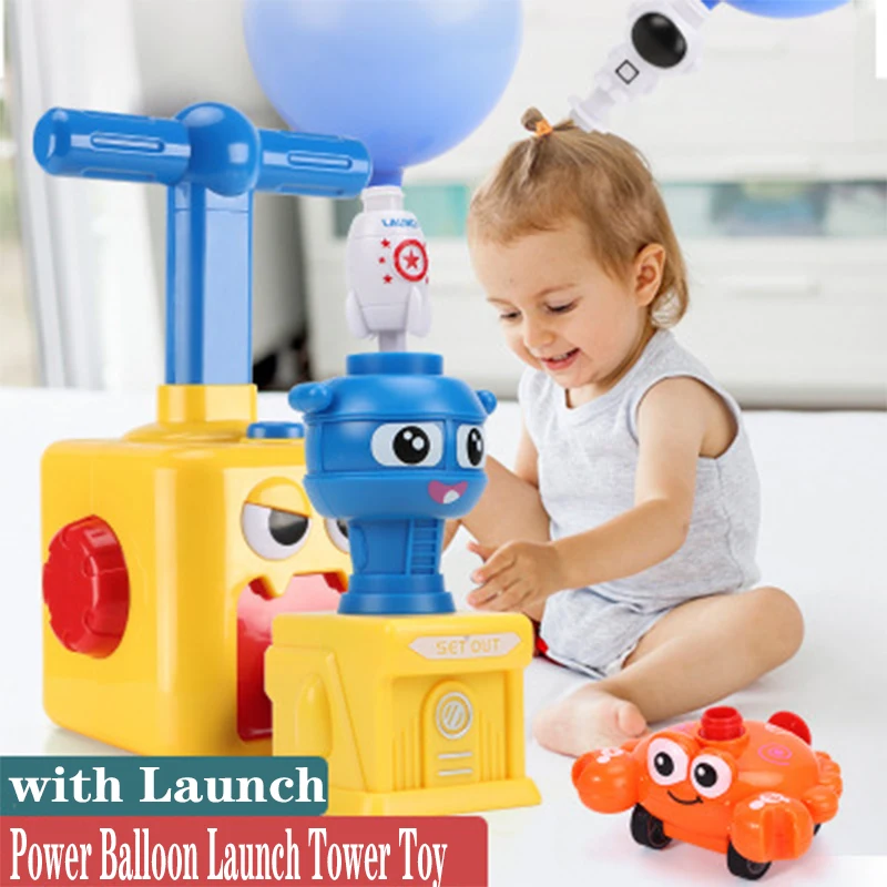 

Power Balloon Launch Tower Toy Puzzle Fun Education Inertia Air Power Balloon Car Science Toy for Kids Diecasts & Toy Vehicles