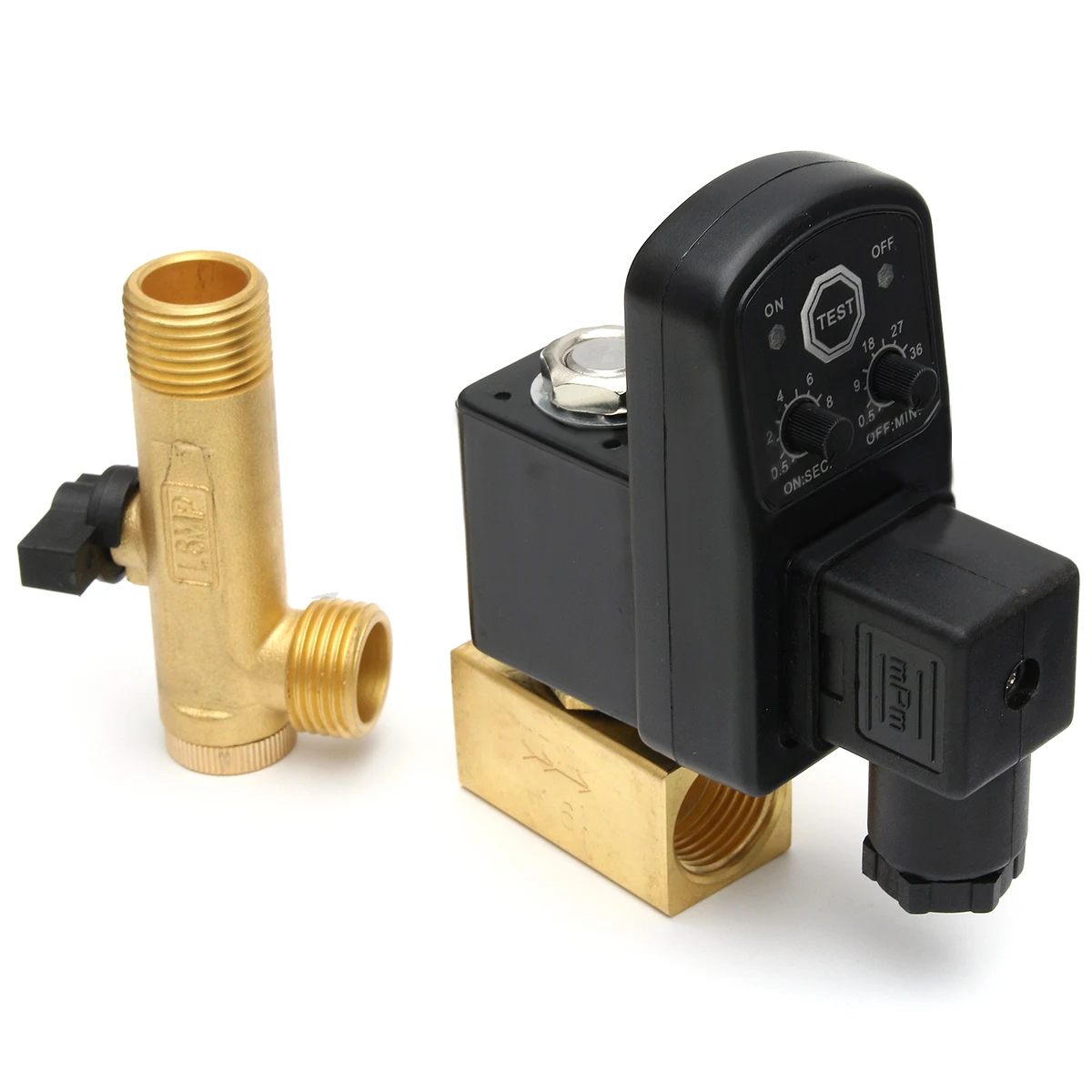 1pc G1 / 2" Electronic Timed Drain Valve AC110V/AC220V Mayitr Air Compressor Gas Tank Automatic 2-way Drain Valve 1.6Mpa