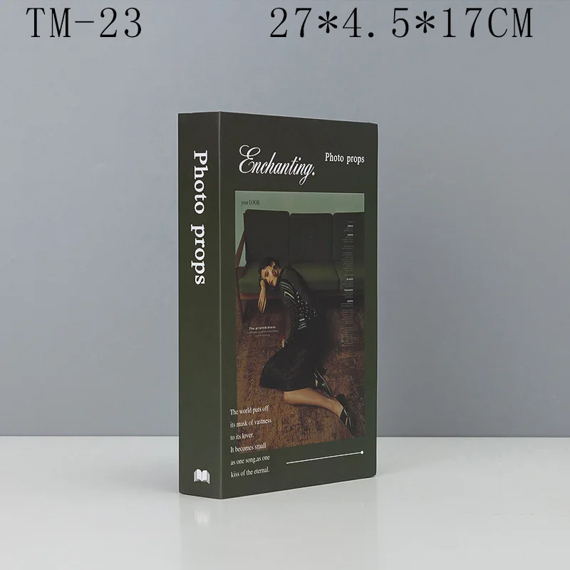 24 Скандинавские современные поддельные книги реквизит имитация книги спальня винный шкаф книжные полки с орнаментом ремесла магазин украшение для книжного шкафа дисплей - Цвет: 24