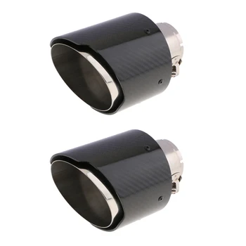 

2pcs Muffler End Cap Car Stainless Steel High Quality Covers Pipe - Black