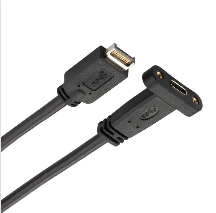 3,1 TYPE-E до TYPE-CF 0,5 м; компьютерная материнская плата кабель USB3.1 TYPE-E до TYPE-CF передний дефлектор кабель 10 Гбит/с Высокая Скорость 0,5 м;