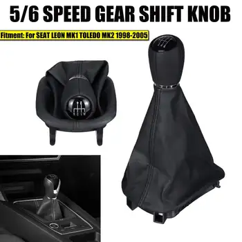 

Car Gear Shift Knob Head 5/6 Speed gear shift lever stick with Gaitor Boot Cover for SEAT LEON MK1 for TOLEDO MK2 1998-2005