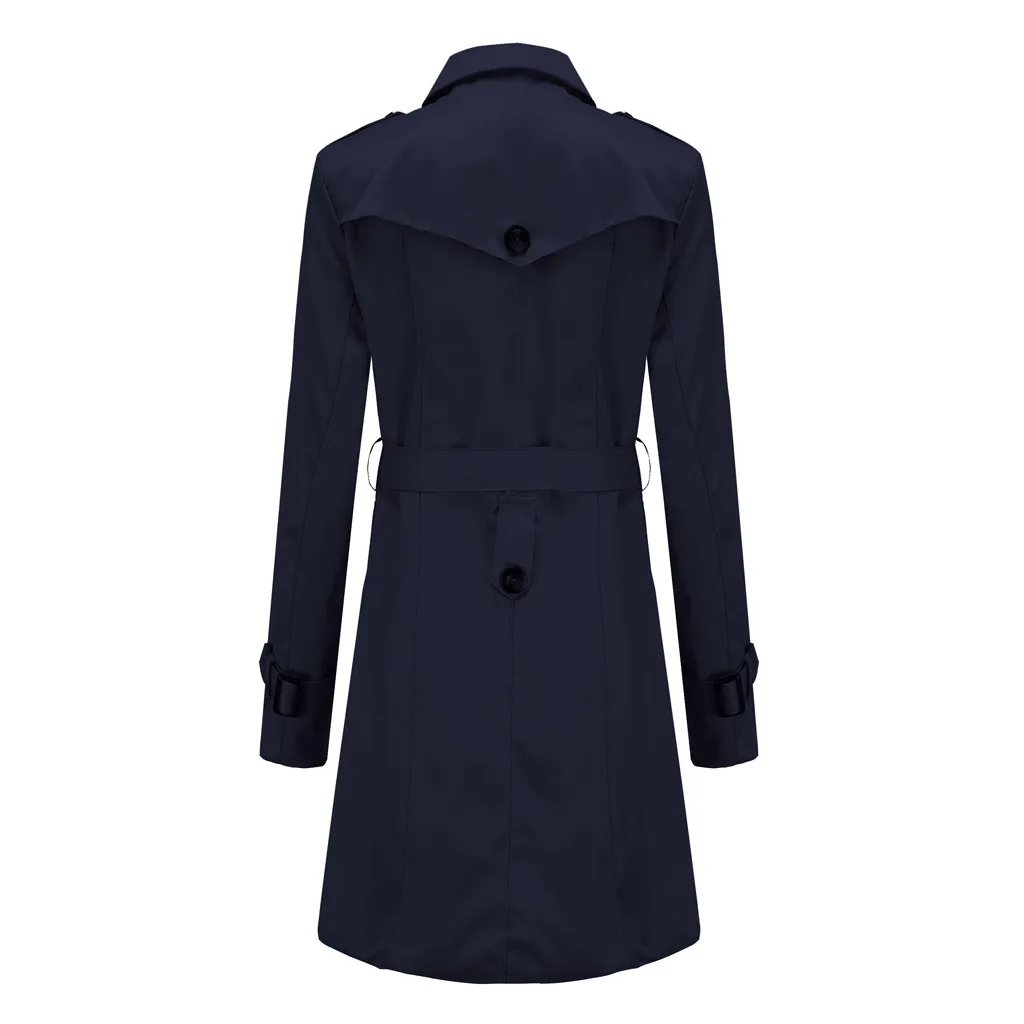 1 шт. Куртка для женщин двубортная тонкая длинная куртка весеннее пальто куртка Женская Осенняя верхняя одежда ветровка#907