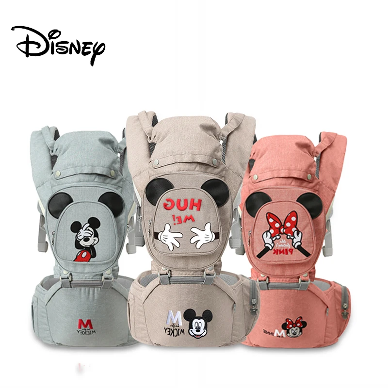 Disney Baby Carrier Waist Stool Newborn Infant Baby Sling Front Facing Kangaroo Baby Wrap Carrier for Baby Travel 0-18 Months
