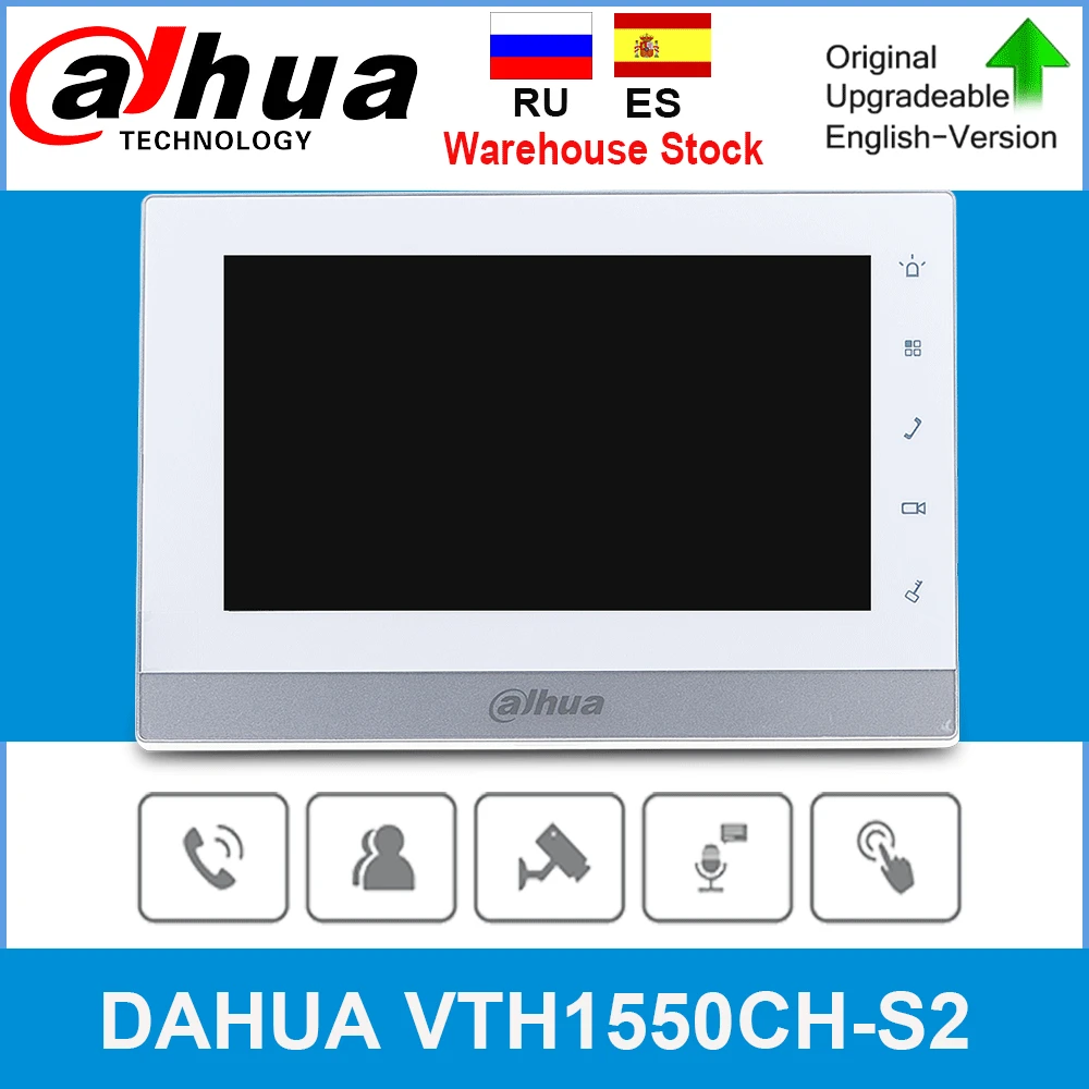 Dahua Video Intercoms VTH1550CH-S2 IP Indoor Monitor Capacitive Touch Screen Alarm integration doorbell Upgrade From VTH1550CH