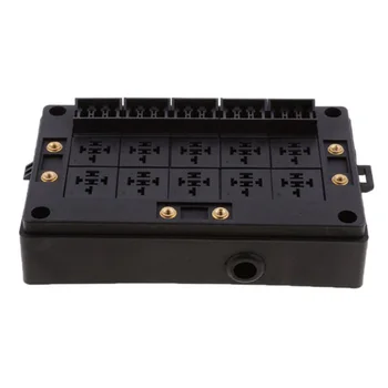 

Accessories Fuse Box Plastic Relay Socket Holder Dust-proof 19.5x12x4.5cm