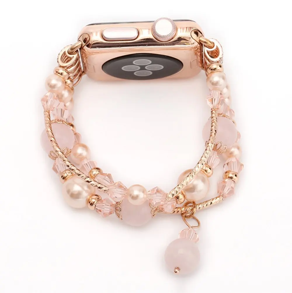 Luxury Agate strap For apple watch band 45mm/41mm 44mm 40mm 42mm/38mm bracelet watchband correa iwatch series 5 4 3 se 6 7