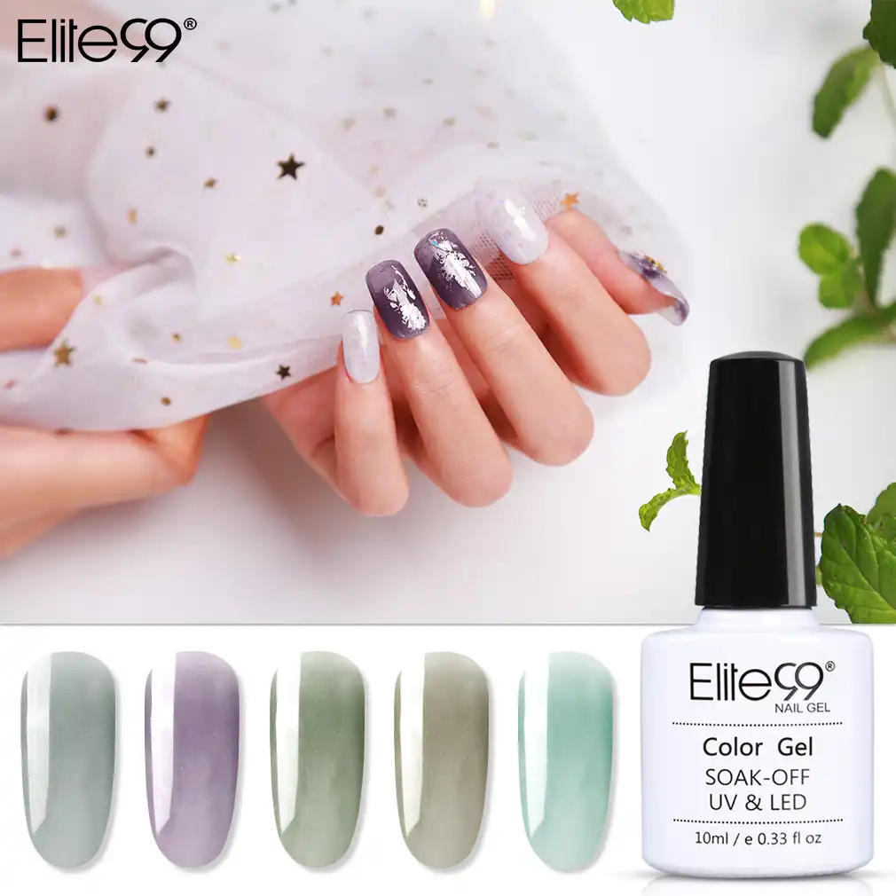 Elite99 10ml Vernis à Ongles Noir Glacier Vernis à Ongles Vernis à Gel Gelée Semi Permanent Apprêt Gel Pour Ongles Gellak
