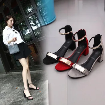 

Summer Women Sandals Rome Thick heel Comfortable Retro Beach Shoes Female Comfortable Sandalias Mujer