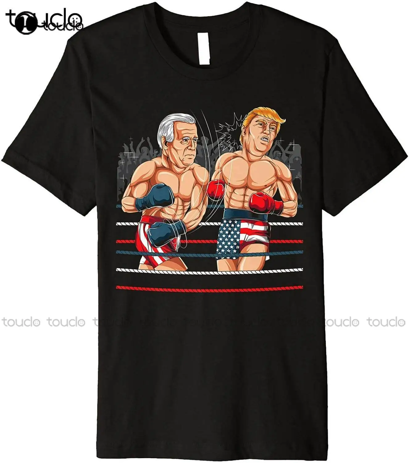 

Boxing Match Election Anti Trump Vs Joe Biden Premium T-Shirt Birthday Gift Custom Unisex Tee Xs-5Xl Digital Printing