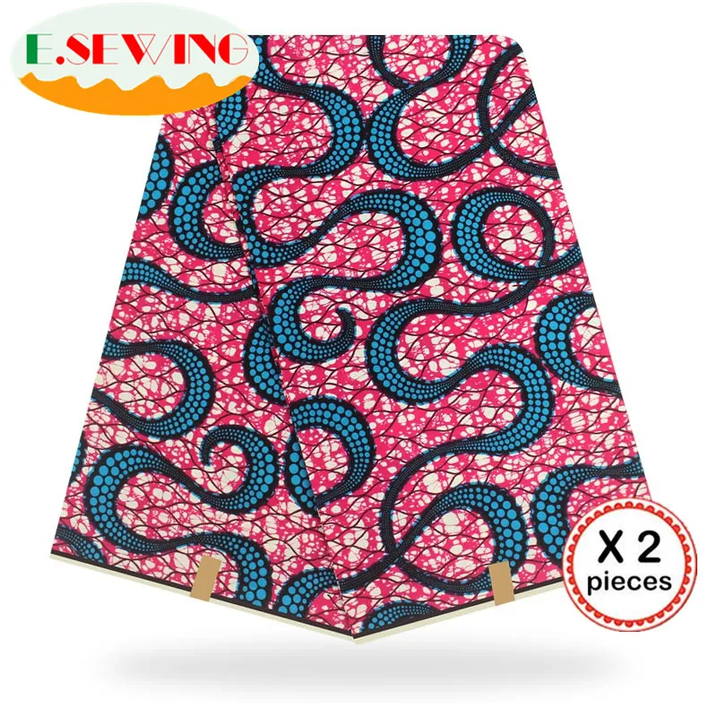 Африканская восковая ткань с принтом Анкара для шитья Анкара африканская ткань 12 ярдов нигерийская хлопковая ткань Гана для платья 81012