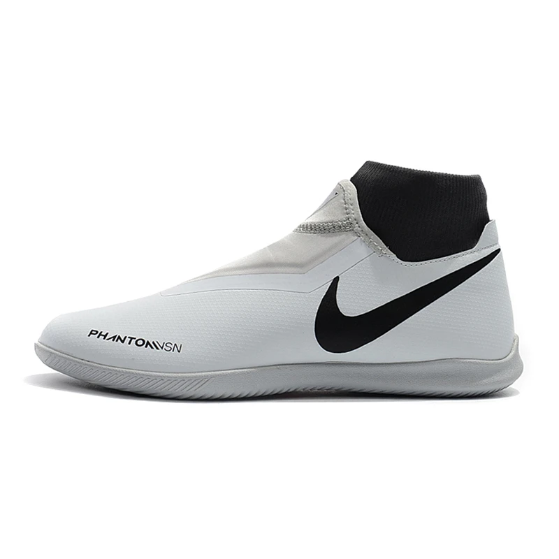 Nike Phantom Vison Academy DF IC; большие размеры 40-44 Футбол бутсы кроссовки Для мужчин Мужская футбольная обувь Zapatillas Deportivas Hombre; большие размеры - Цвет: White Black