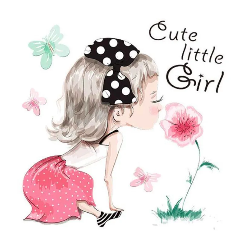 

Patch Patches Iron Ons Cute Girl 20CM Stickers for Clothes Heat Tranfer Clothing Accessories Pattern Free Shipping