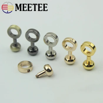 

Meetee 4/10pcs 10X20mm Copper Bag Zipper Transform Buckles Accessories DIY Handbag Zip Chain Buckle Adjust Hardware Button BF909