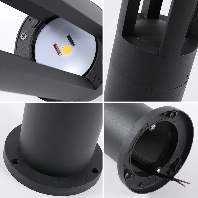 Outdoor Waterproof LED Lawn Lamp Nordic Villa Garden Landscape Lamp Die-Cast Aluminum Circular Lawn