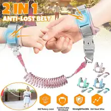 Ребенок анти-потерянный ремешок на запястье и 1,5/2/2,5 м ремень Веревочный Поводок для малышей Магнитные защитные прогулочная ручной ремень браслет