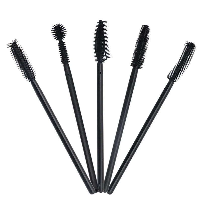 Eyelash Brush 50 pcs Disposable Silicone Eyelashes Brushes Applicator Eye Lash mascara wands Brush Eyelash Extension women Makeup Tools