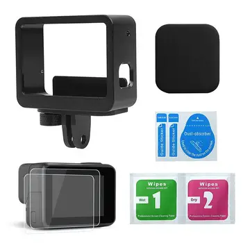 

SHOOT Case Accessory Kit for GoPro Hero 5 Protective Housing Frame,2pcs Tempered Glass LCD Screen Protector Film,Lens Cap for Go