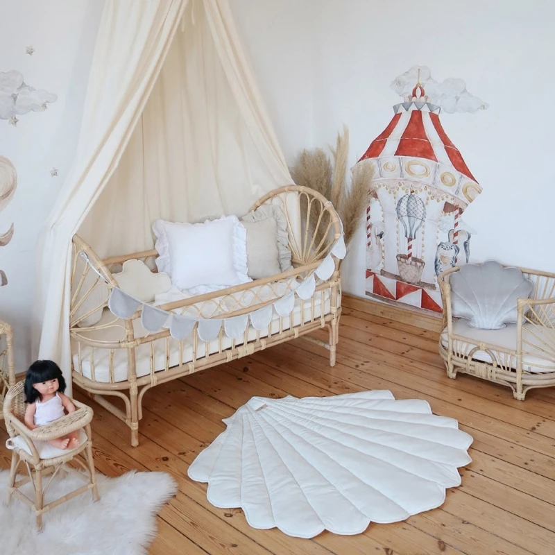 Play Mat Baby Carpet Cotton Tree Leaf Shape Floor Soft Climbing Gym Pad Padded For Infant Room Decoration