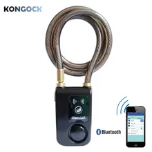 Bluetooth APP electric anti theft Digital Lock, 80cm Wire Rope Waterproof With 110dB Alarm For Door motorcycle Bicycle