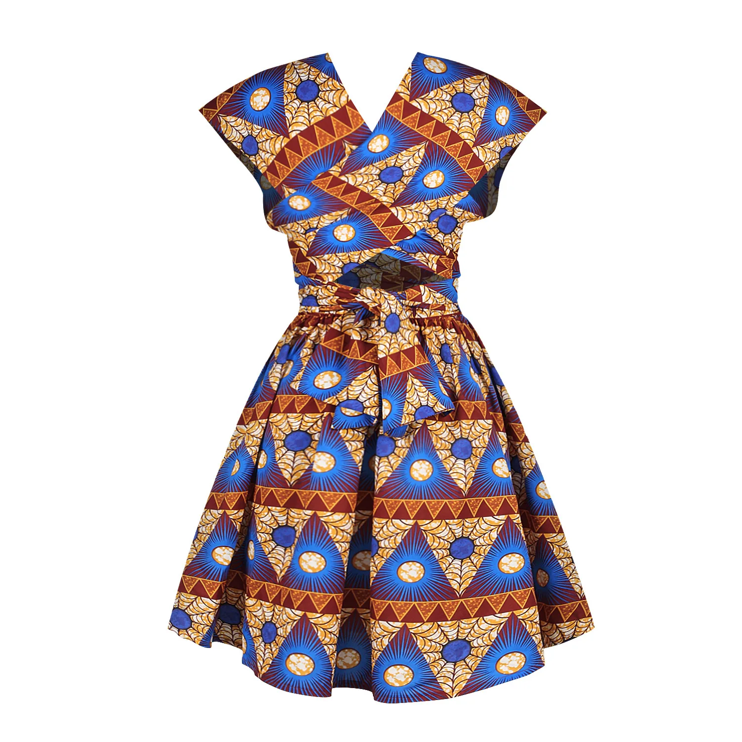 Robe africaine imprimé wax pour femme 66